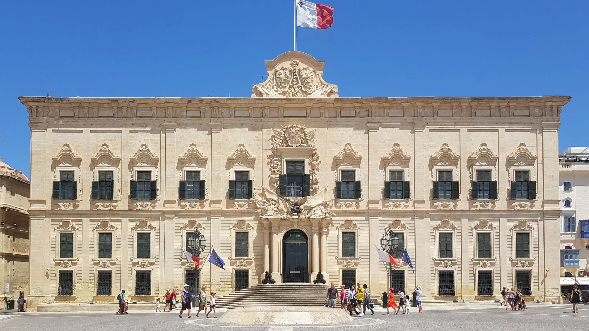 Auberge de Castille, the office of the Prime Minister, in Valletta, Malta